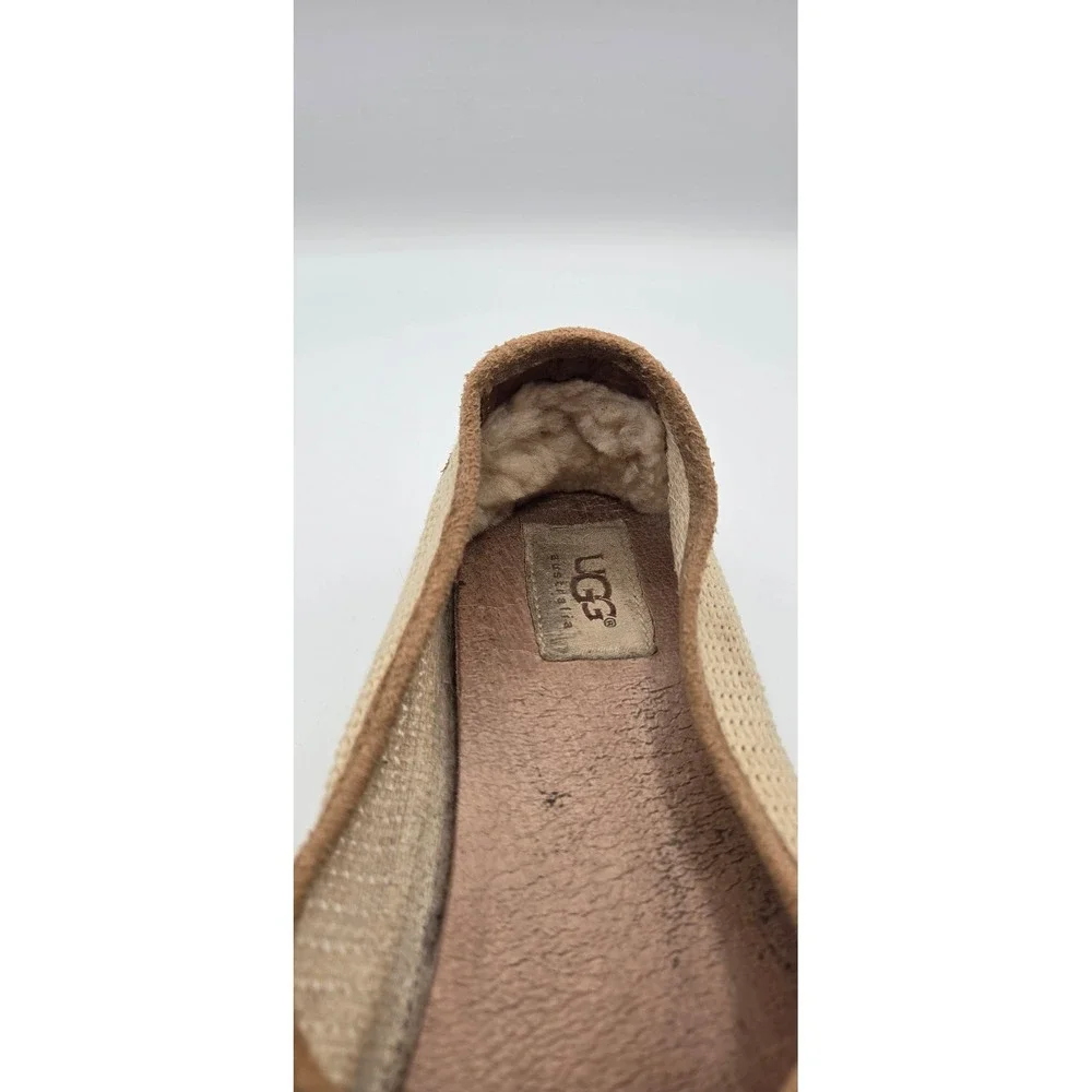 UGG Catrin Crochet Women's Flats Size 9 Chestnut Cream Espadrille